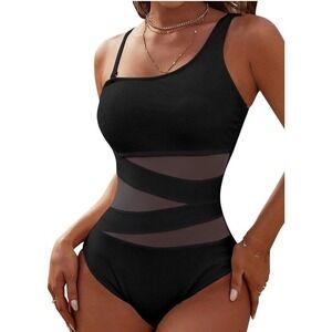Blooming Jelly Women's Sexy One Piece Bathing Suit Swimsuit Large, Black - New